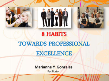 8 HABITS TOWARDS PROFESSIONAL EXCELLENCE