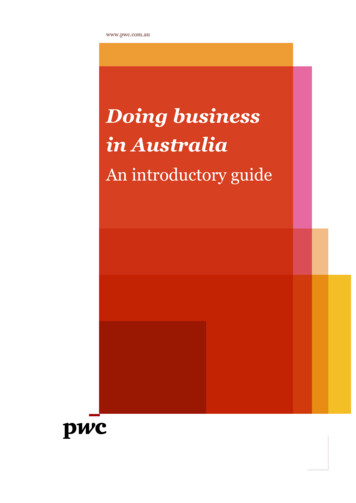 Doing Business In Australia - PwC