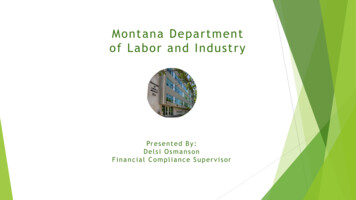 Montana Department Of Labor And Industry
