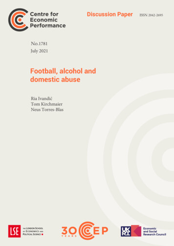 Football, Alcohol And Domestic Abuse - London School Of Economics