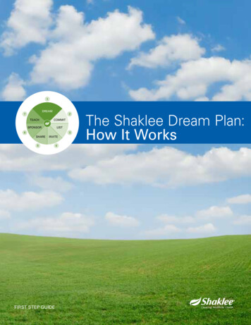DREAM 2 The Shaklee Dream Plan