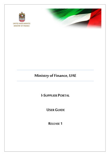 Ministry Of Finance, UAE I-SUPPLIER PORTAL