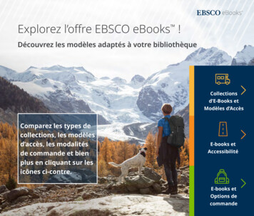 Explorez L’offre EBSCO EBooks