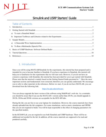 Simulink And USRP Starters’ Guide - New Jersey Institute .