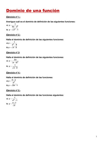Dominio De Una Función - Matematicasonline.es