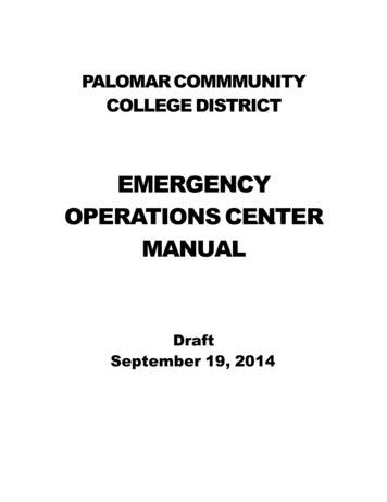 EMERGENCY OPERATIONS CENTER MANUAL