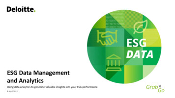 ESG Data Management And Analytics - Deloitte