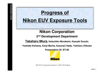 Progress Of Nikon EUV Exposure Tools