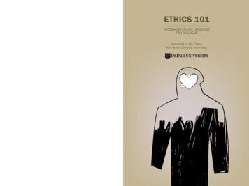 ETHICS 101 - College Of Business