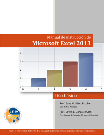 Manual De Instrucción De Microsoft Excel 2013