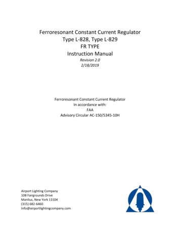 Ferroresonant CCR User Manual - Airport Lighting Company