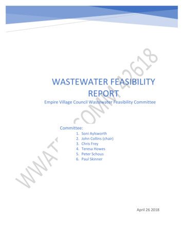 WASTEWATER FEASIBILITY REPORT