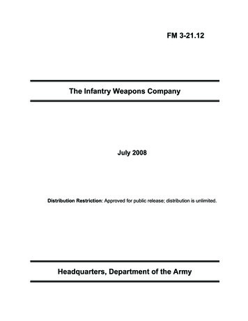 FM 3-21.12 The Infantry Weapons Company - GlobalSecurity 