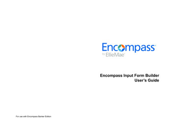 Encompass Input Form Builder User's Guide - Ellie Mae