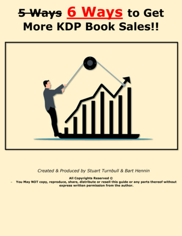 5 Ways 6 Ways To Get More KDP Book Sales!!