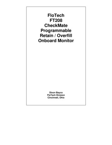 10466 FT208 (Rev N) CheckMate Programmable Retain - Dixon Valve