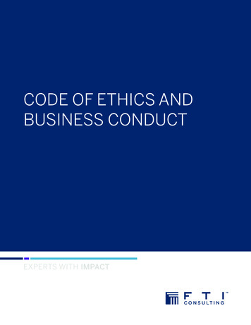CODE OF ETHICS AND BUSINESS CONDUCT - FTI Consulting