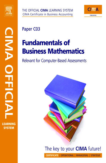 C3 – Fundamentals Of Business Mathematics