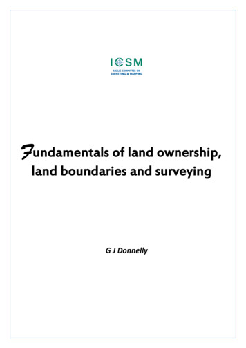 Fundamentals Of Land Ownership, Land Boundaries And 