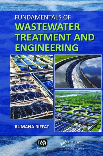 Fundamentals Of Wastewater Treatment And Engineering