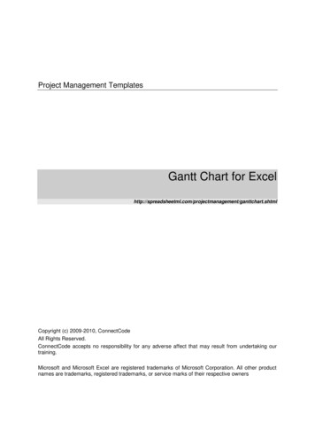 Gantt Chart For Excel - SpreadsheetML