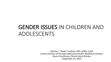 GENDER ISSUES IN CHILDREN AND ADOLESCENTS
