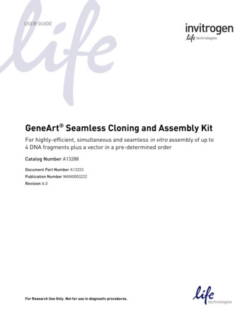 GeneArt Seamless Cloning And Assembly Kit - Thermo Fisher Scientific
