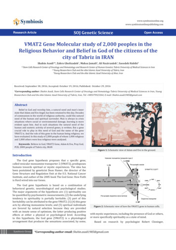 VMAT2 Gene Molecular Study Of 2,000 Peoples In The .
