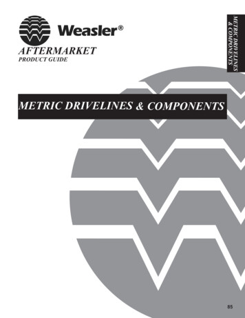 METRIC DRIVELINES & COMPONENTS