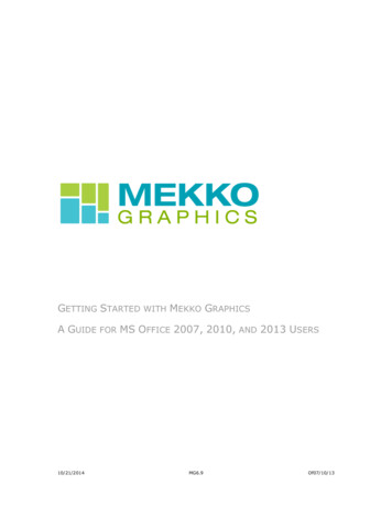 G S M G A G MS O 2007, 2010, AND 2013 USERS - Mekko Graphics