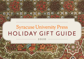 Syracuse University Press HOLIDAY GIFT GUIDE