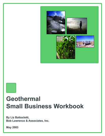 Geothermal Small Business Workbook