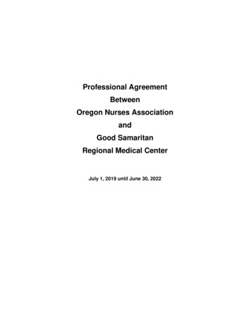 Professional Agreement Between Oregon Nurses Association And Good .