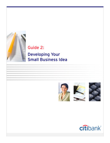 Guide 2: Developing Your Small Business Idea - Citigroup