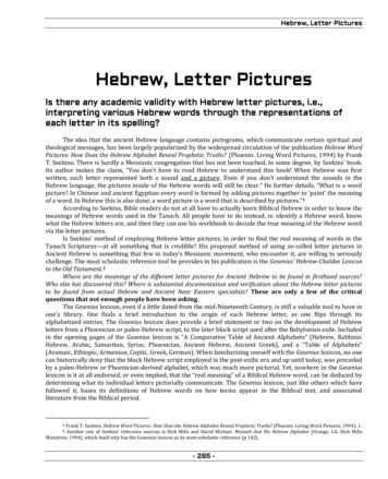Hebrew, Letter Pictures - Messianicapologetics.blog