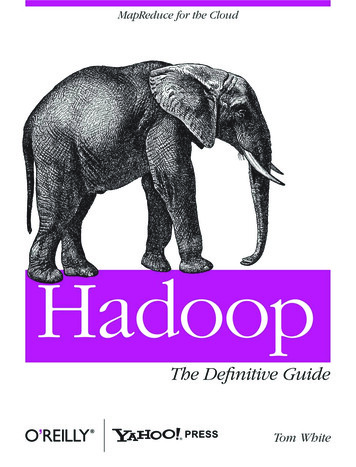 Hadoop: The Definitive Guide - Dalhousie University