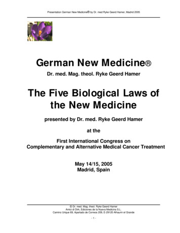 The Five Biological Laws Of The New Medicine