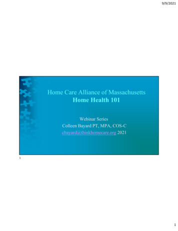 Home Care Alliance Of Massachusetts Home Health 101