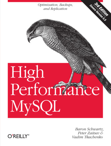 High Performance MySQL 3rd Edition Sample - 