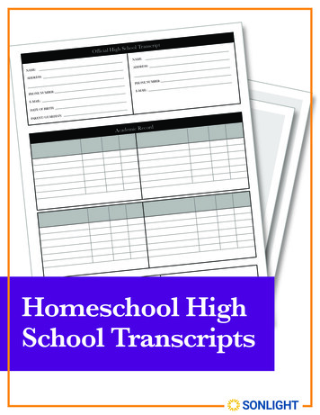 Homeschool High School Transcripts - Sonlight