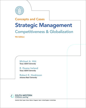 Concepts And Cases Strategic Management