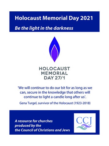 Holocaust Memorial Day 2021 - CCJ