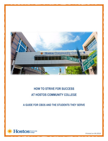 HOW TO STRIVE FOR SUCCESS AT HOSTOS COMMUNITY COLLEGE - GraduateNYC