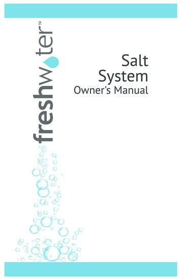 Salt System - Hot Spring Spas