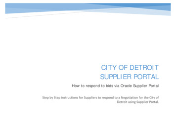 City Of Detroit Supplier Portal