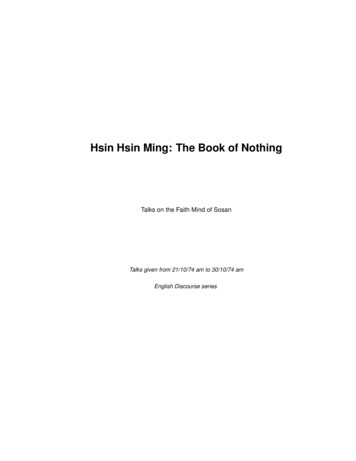 Hsin Hsin Ming: The Book Of Nothing - SelfDefinition 