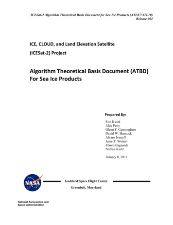 Algorithm Theoretical Basis Document (ATBD) For Sea Ice .