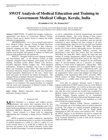 SWOT Analysis Of Medical Education And Training In Government Medical .
