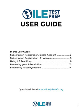 ILE Test Prep User Guide - Myhome.ihsinfo 