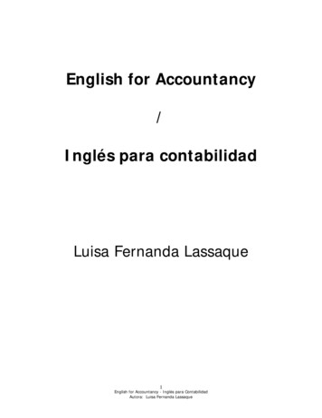 English For Accountancy Inglés Para Contabilidad